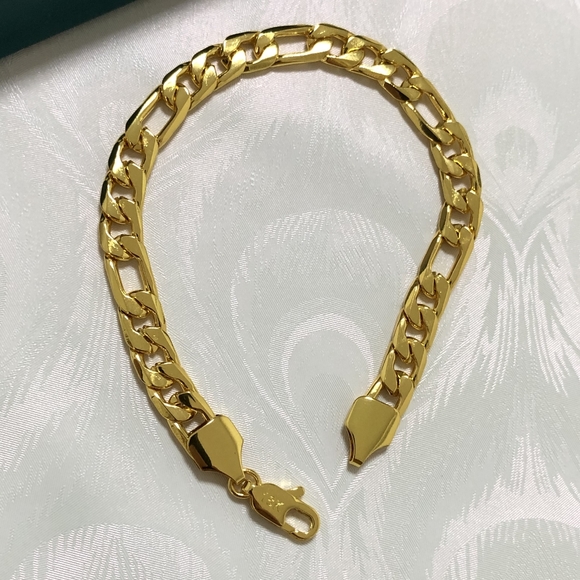 Vintage 18K Solid Gold Flat Bracelet 12.49g - Picture 1 of 5